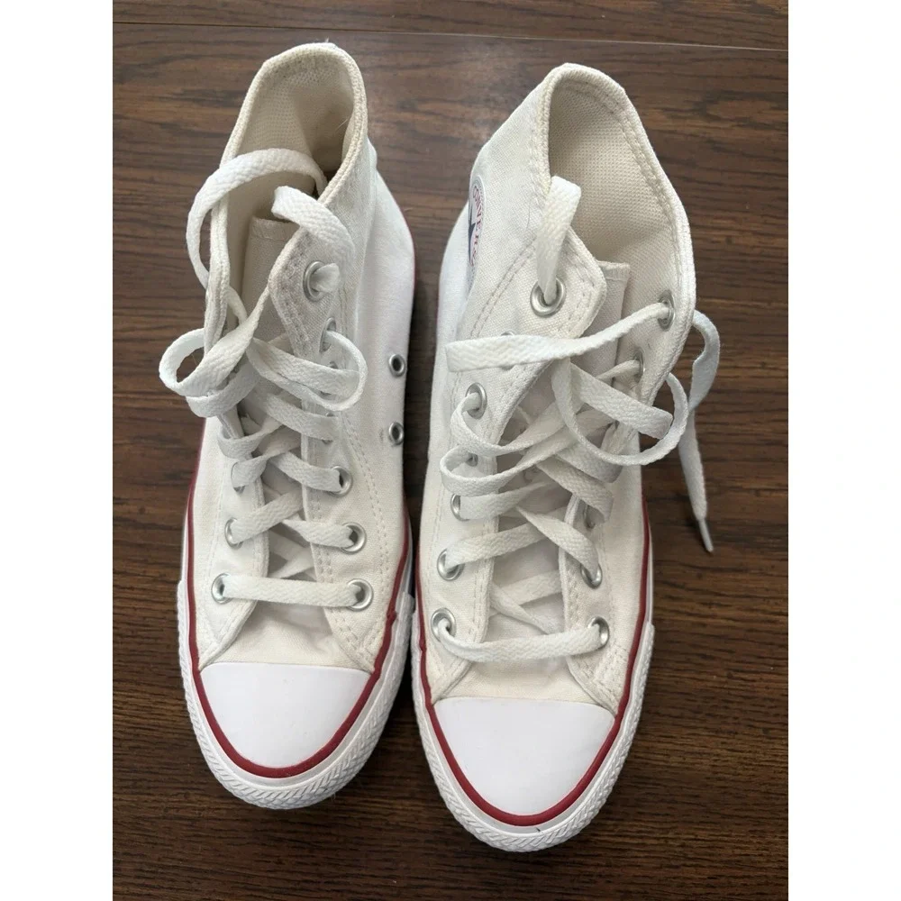 Converse Chuck Taylor All Star High Top White Canvas Sneakers Women's 6 - Picture 11 of 11